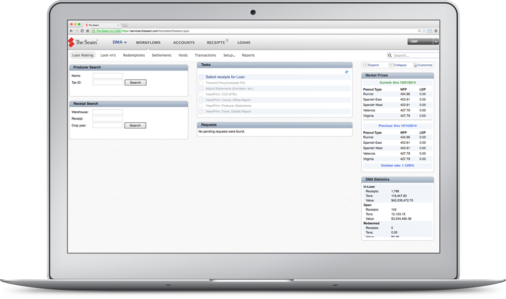 Peanut DMA Software display